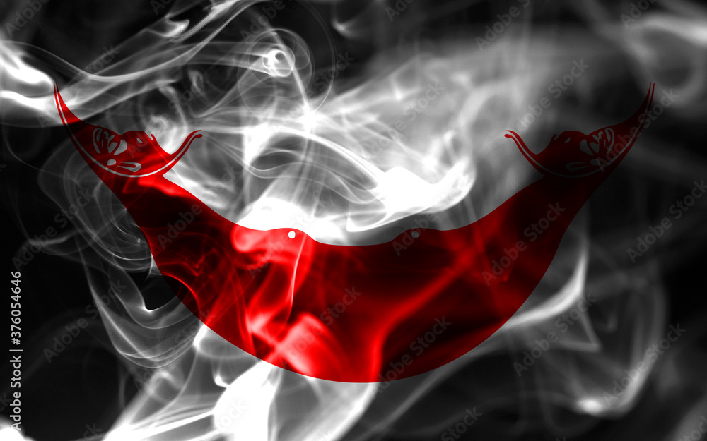 Rapa Nui smoke flag, Chile dependent territory flag Rapa Nui smoke flag, Chile dependent territory flag