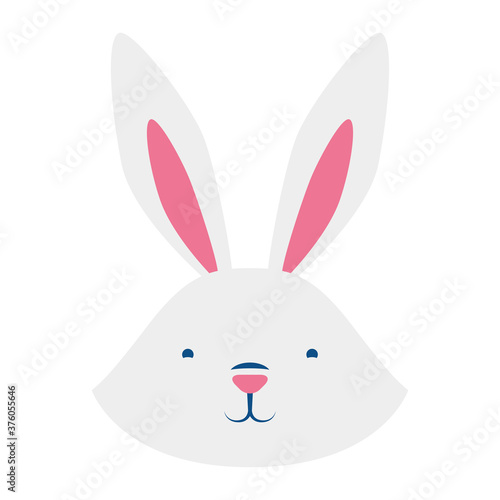 cute easter little rabbit head character