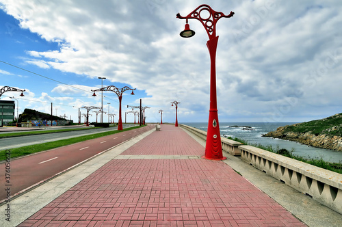 empty embankment in A Coruna, Spain