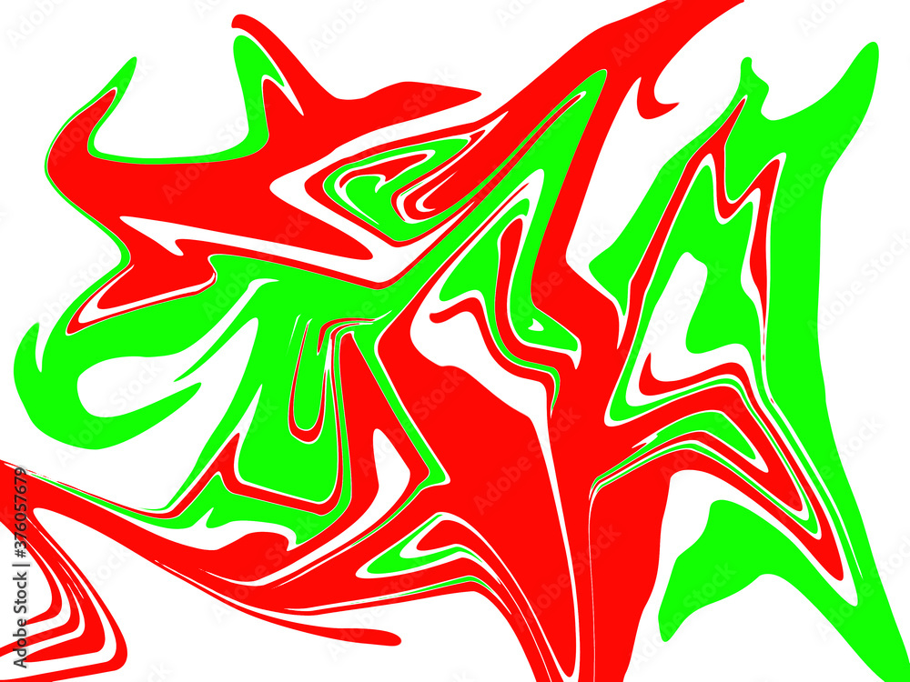 abstract light red and green watercolor luxury pattern fluid liquid light color on white.
