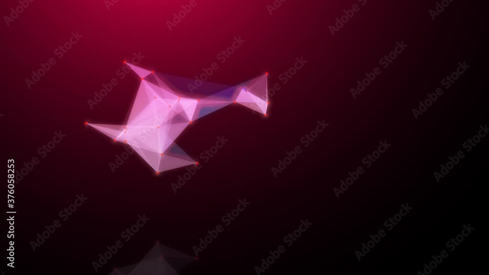 forma, astratta, 3d, collegamenti, network