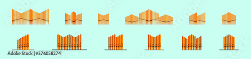 set of vintage pipe organ with various models