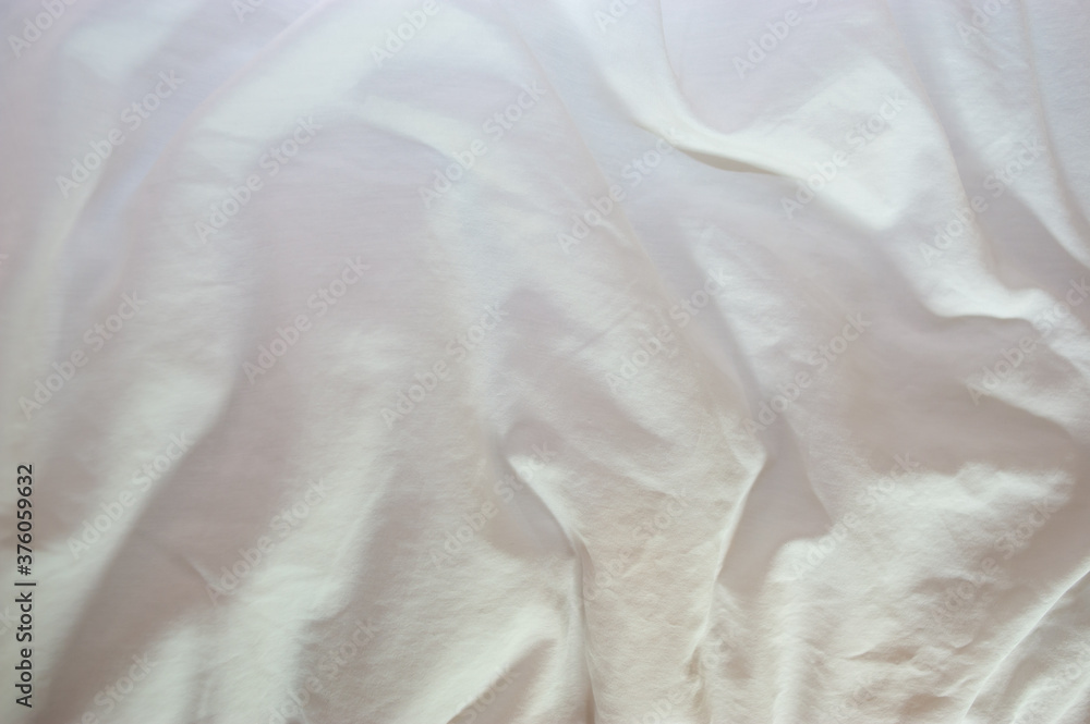 Background image of bed sheet with white color