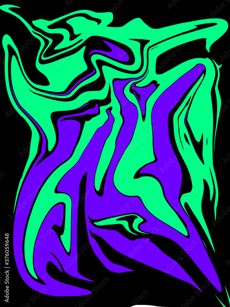 green and purple abstract watercolor luxury pattern fluid liquid light color on black. green and purple abstract watercolor luxury pattern fluid liquid light color on black.
