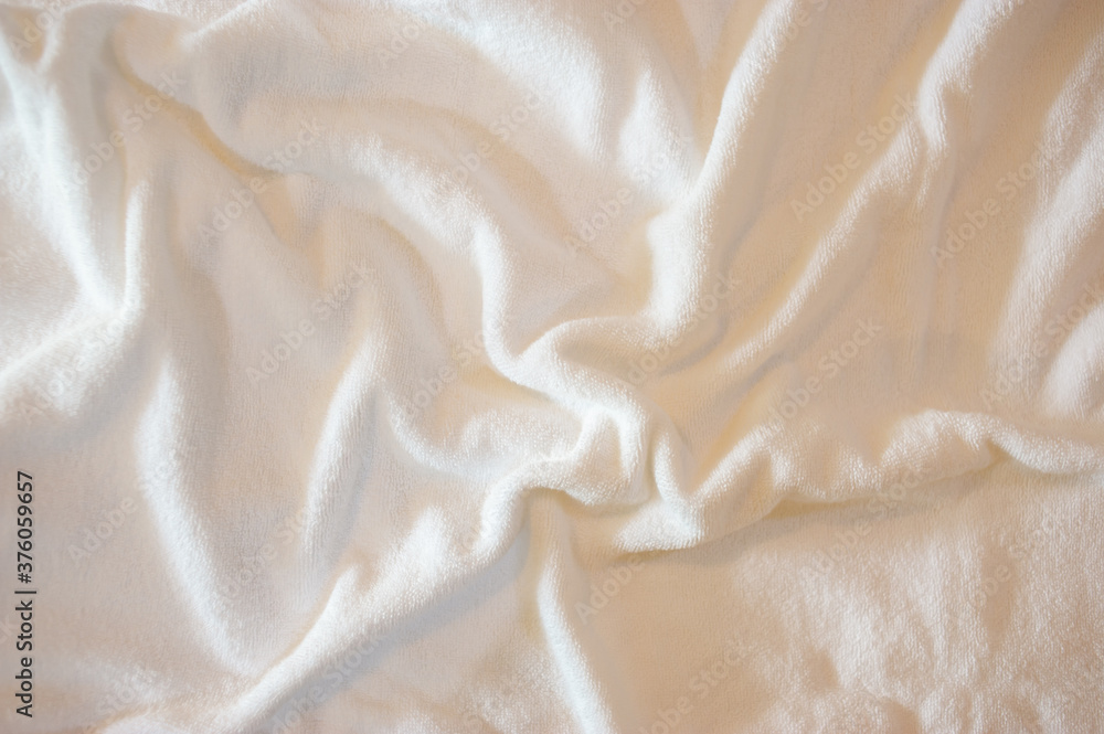 Background image of bed sheet with white color Background image of bed sheet with white color