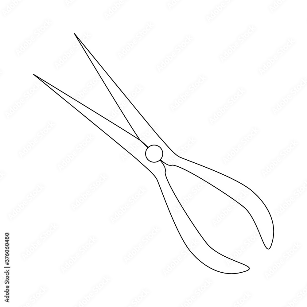 Obraz premium Pilers line icon. llustration for repair theme, doodle style