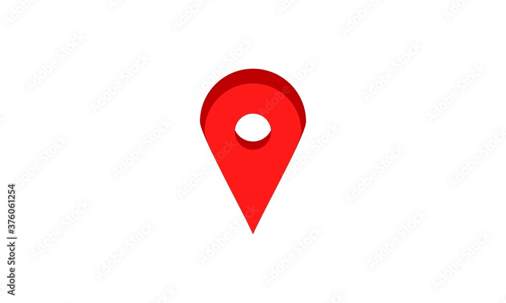 Naklejka premium location pin vector logo