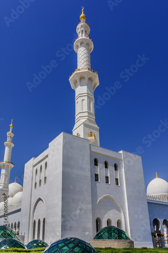 Sheikh Zayed Grand Mosque located in Abu Dhabi - capital city of United Arab Emirates. Mosque was initiated by late President of UAE Sheikh Zayed bin Sultan Al Nahyan. It is largest mosque in UAE.