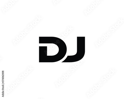 DJ JD LETTER LOGO DESIGN VECTOR TEMPLATE.