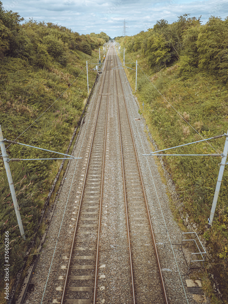 Fototapeta premium An empty railway track