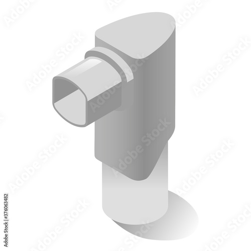 Inhaler, puffer, pump or allergy, asthma spray realistic icon. Medical device.