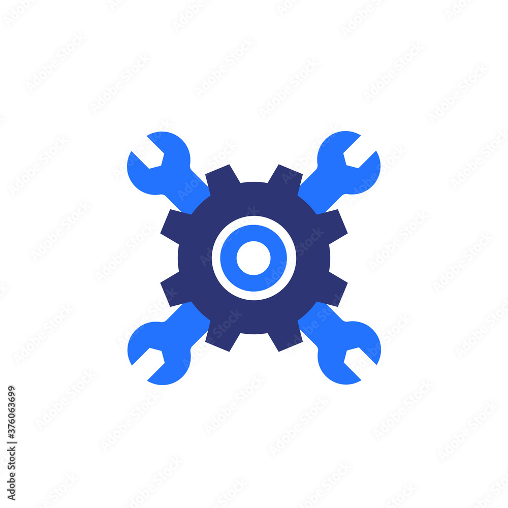 gear and wrenches vector logo gear and wrenches vector logo