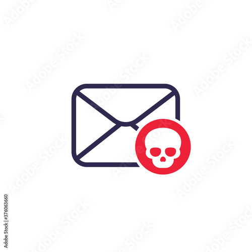 email with virus, malware or phishing icon
