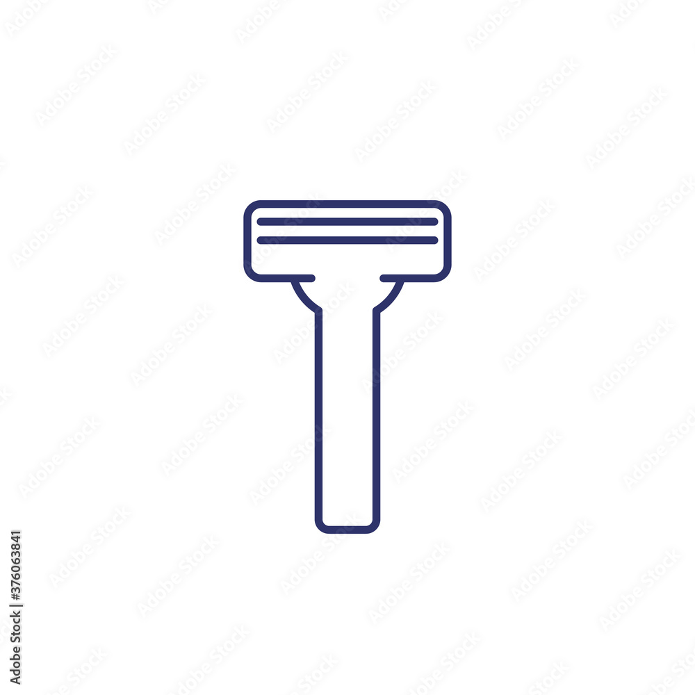 razor vector line icon on white razor vector line icon on white