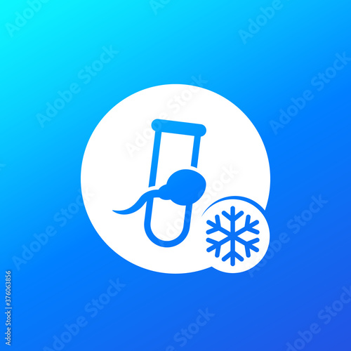 sperm bank or cryobank vector icon