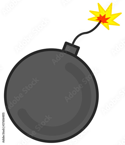 Brennende Bombe Vektor Illustration