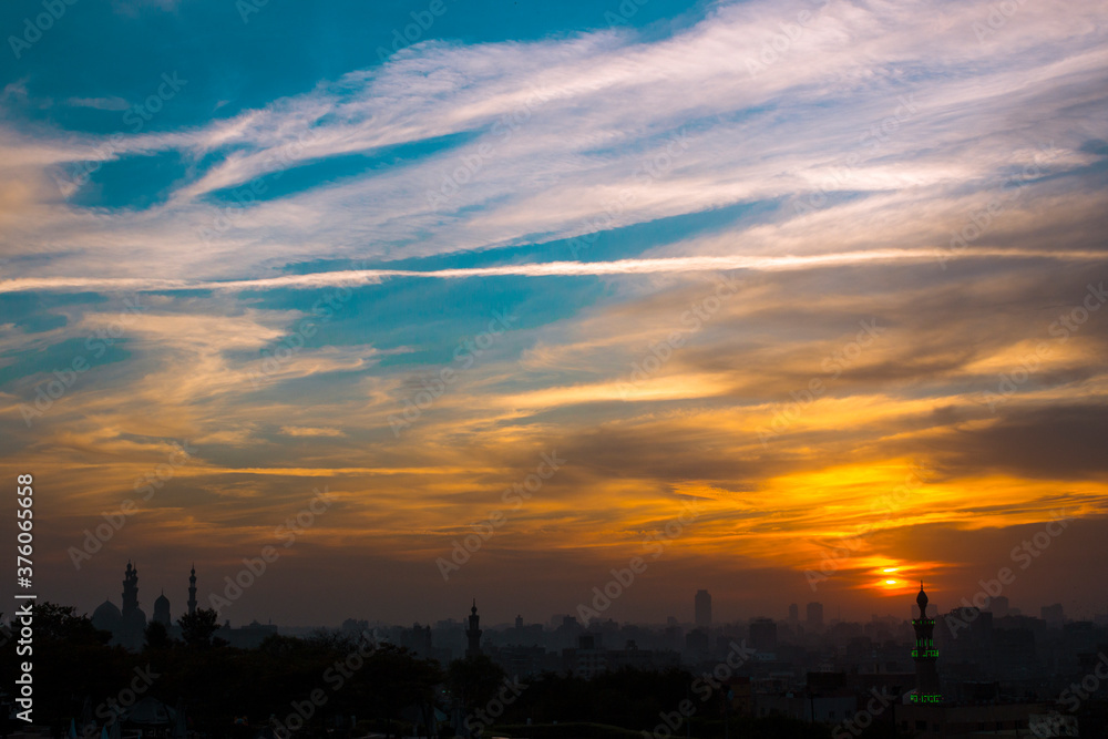 Cairo's sky at sunset Cairo's sky at sunset