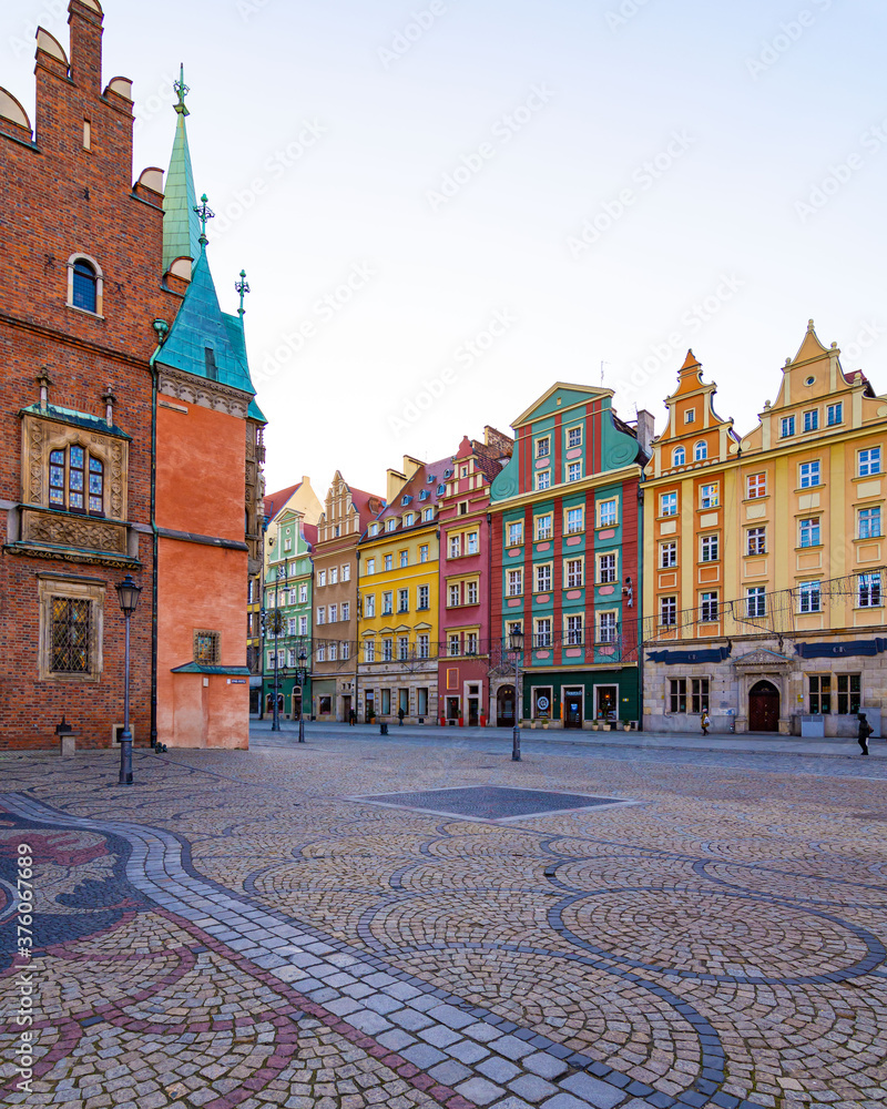 Fototapeta View of Wroclaw city in Poland