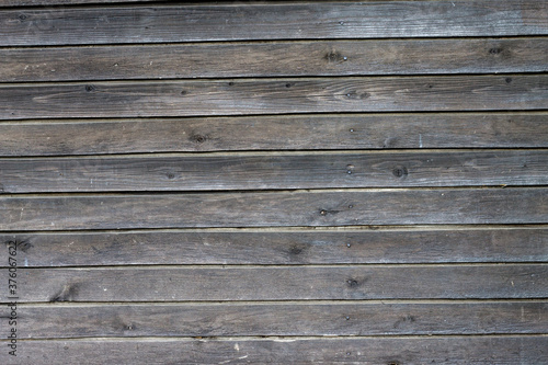 The wall of old wooden planks