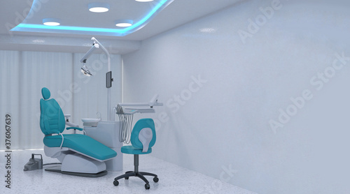 Modern dental clinic                         3D Rendering