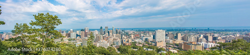 Panoramic View Centre Ville Montreal (Downtown) view from Mont Royal Québec Canada © pixs:sell