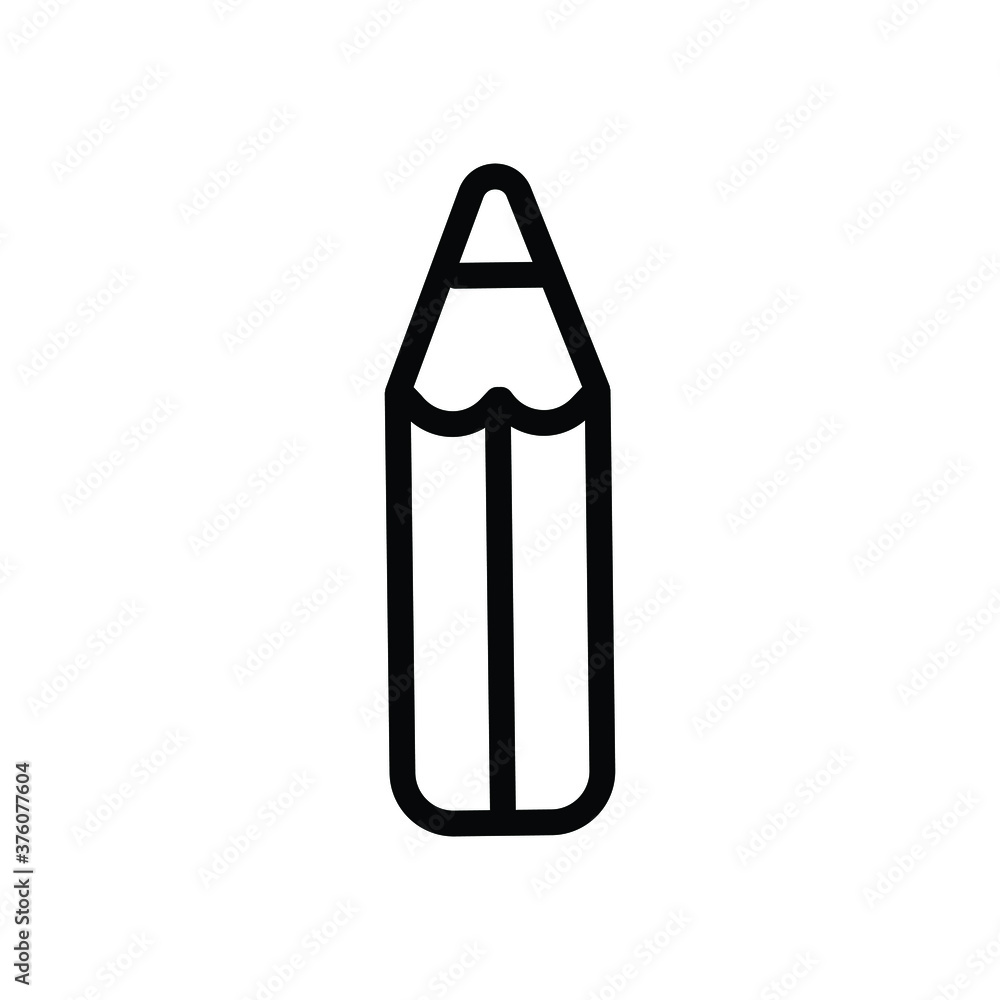 drawing pencil line black icon, editable vector drawing pencil line black icon, editable vector