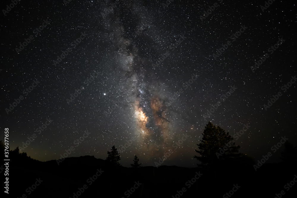 Milky Way and stars on a clear night in California Milky Way and stars on a clear night in California