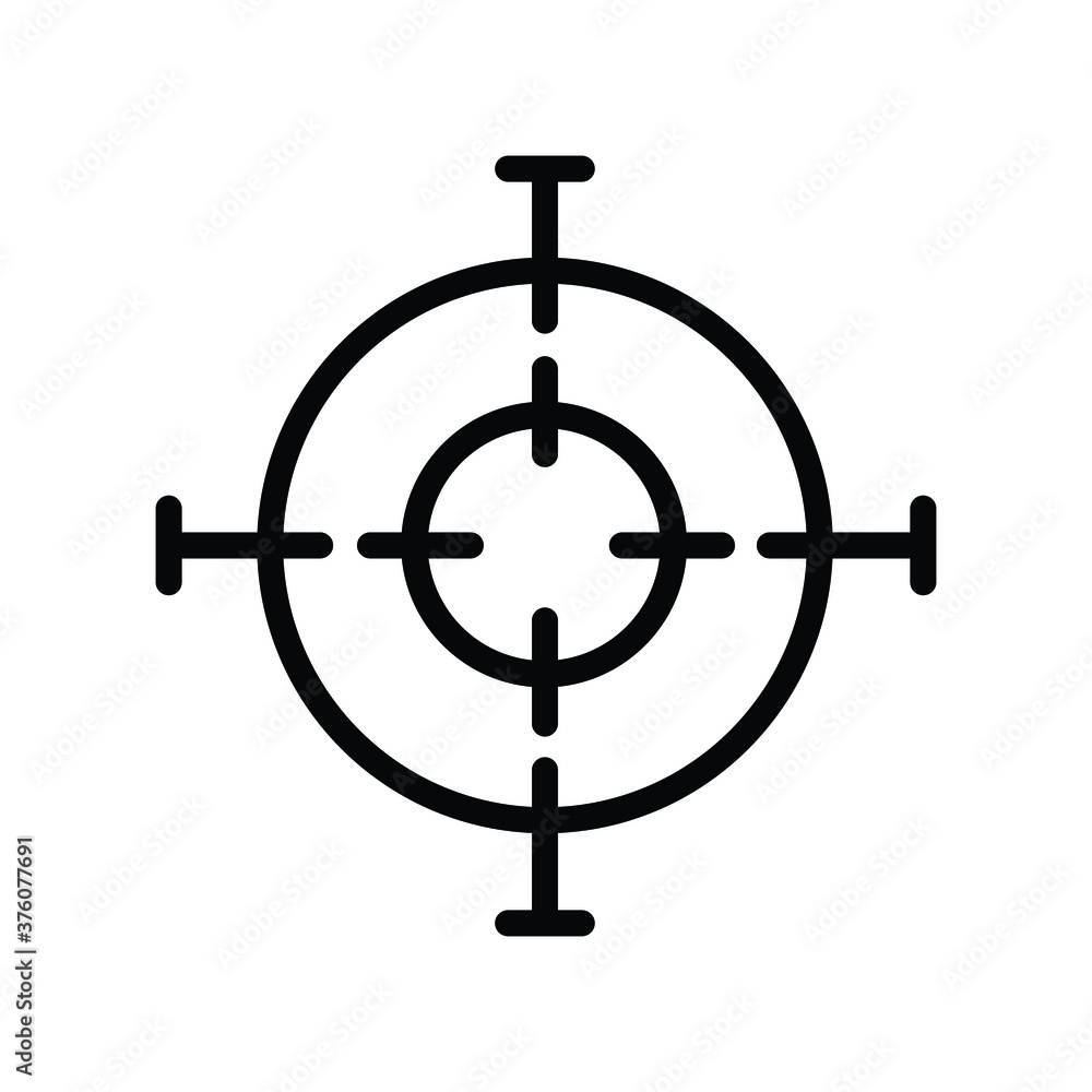 Bullseye target or arrow target flat icon for apps and websites