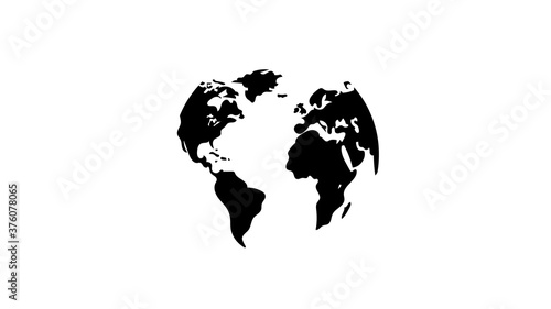 Earth continents icon vector design