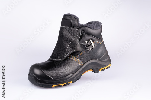 qualitative winter shoes catalog on a white background. High quality photo