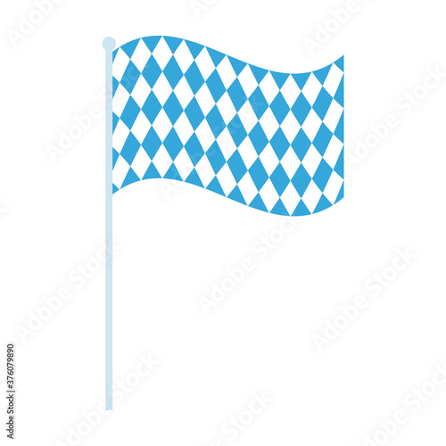 oktoberfest flag waving in pole