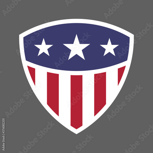Free Download United States of America USA flag shield icon logo vector illustration. Independence Day. 4th of July. Presidential Election - GFXLoad