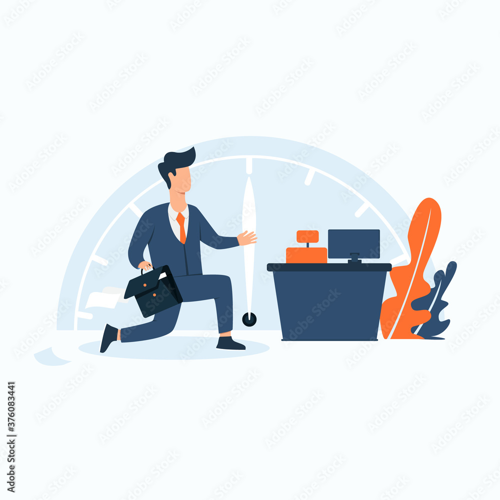 Finishing Office time with big hurry Finishing Office time with big hurry