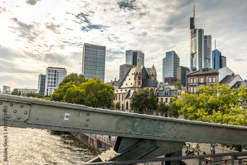 Obraz premium Frankfurt / Main, Germany - September 03rd 2020: A german photographer visiting the 