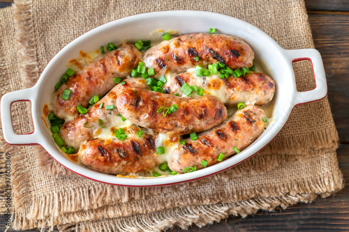 Baked sausages