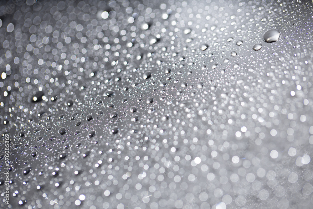 Fototapeta premium Water drop,Bokeh winter background