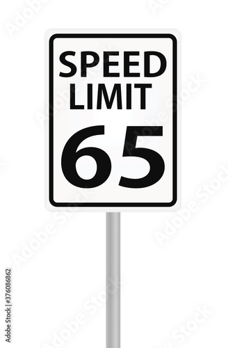 Speed limit sign. vector illustration