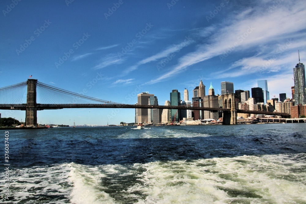 Fototapeta premium brooklyn bridge and manhattan skyline