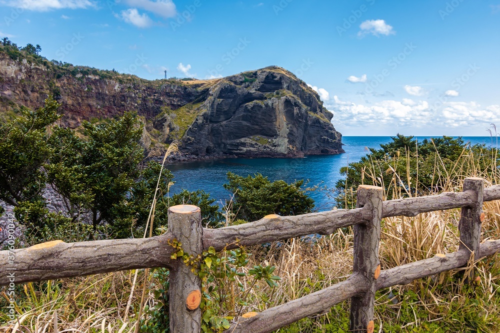 Udo Island in South Korea, located outside Jeju Island. 