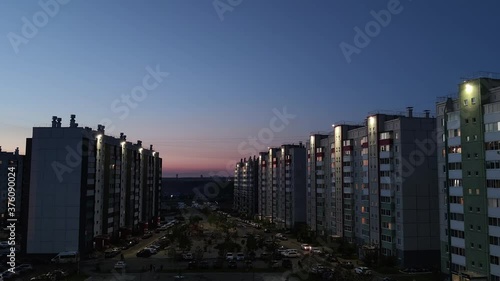 City at sunset