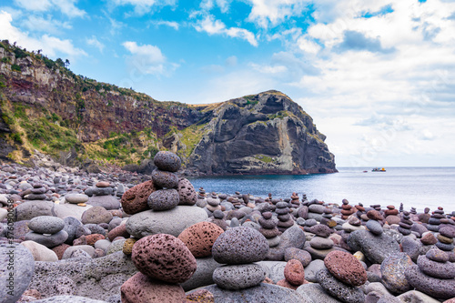 Udo Island in South Korea, located outside Jeju Island. 