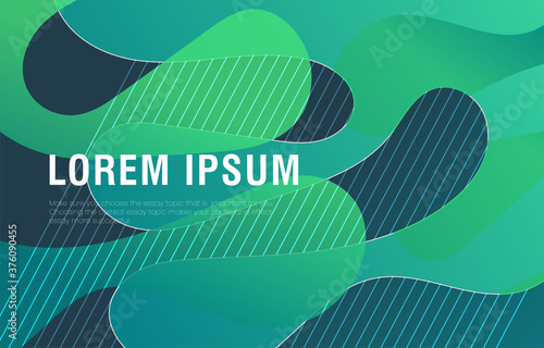 Abstract Wavy geometric background, Abstract green gradient styles, Abstract Trendy gradient shapes composition, used in website banner, cover, business and work templates sheets, Eps10 vector.