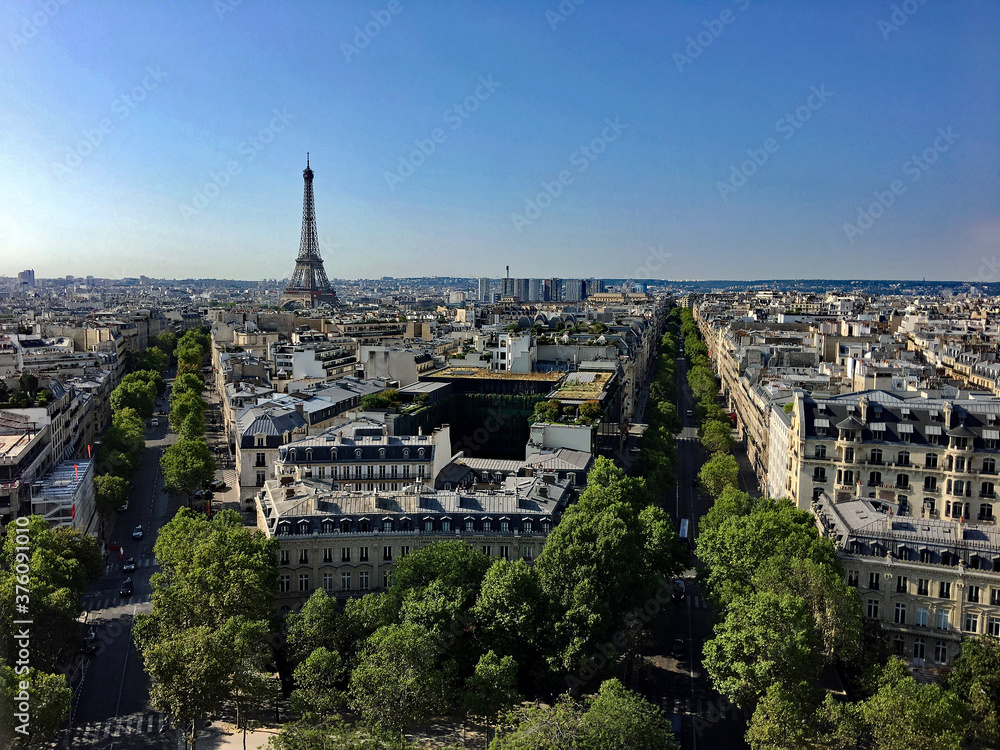 An aerial view of paris