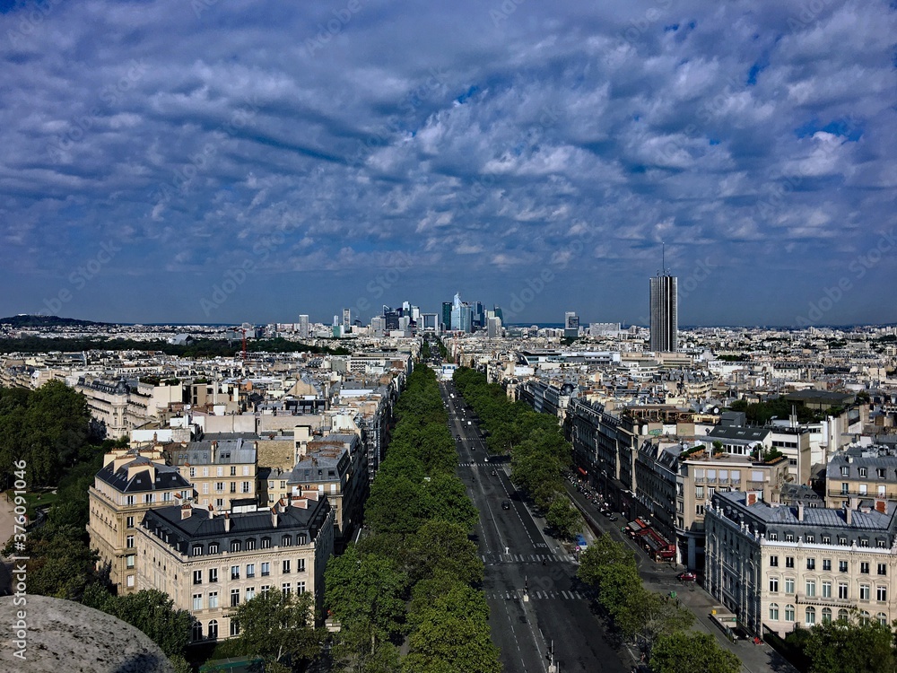 An aerial view of paris