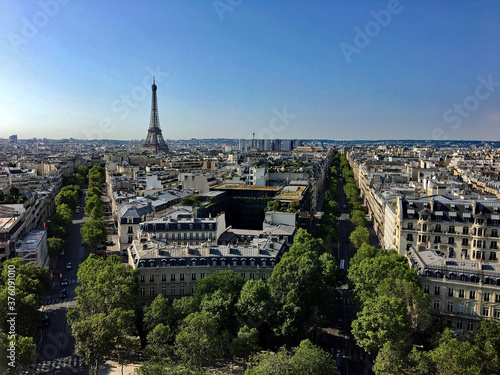 An aerial view of paris