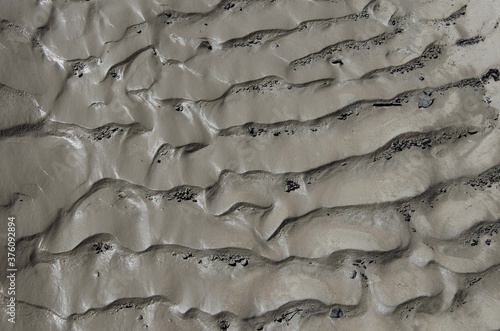 White sand texture. Sand mining background.