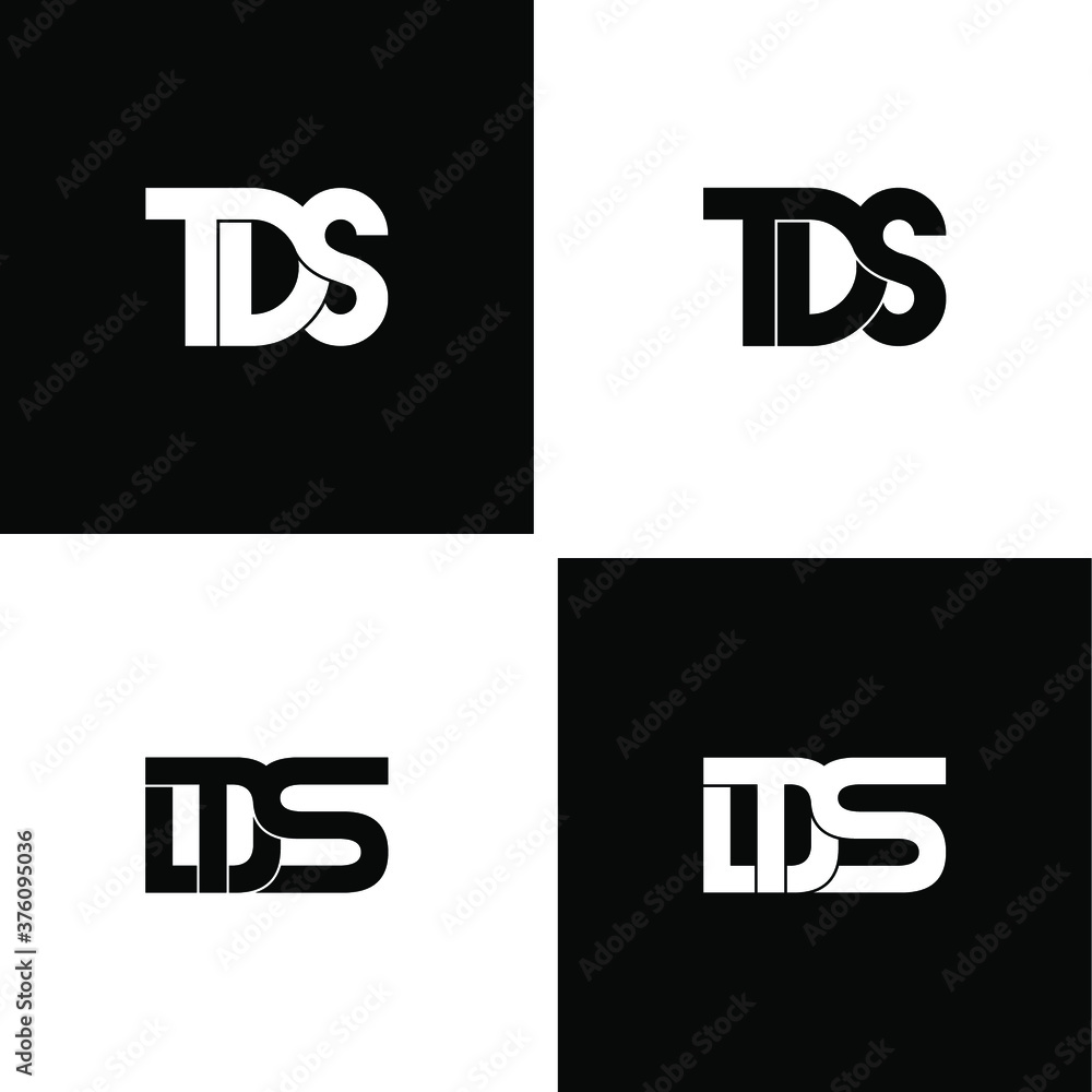 tds letter original monogram logo design set tds letter original monogram logo design set