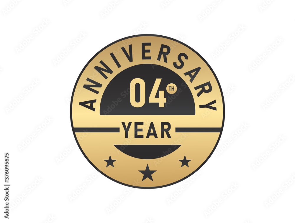 04 years anniversary image vector logotype 