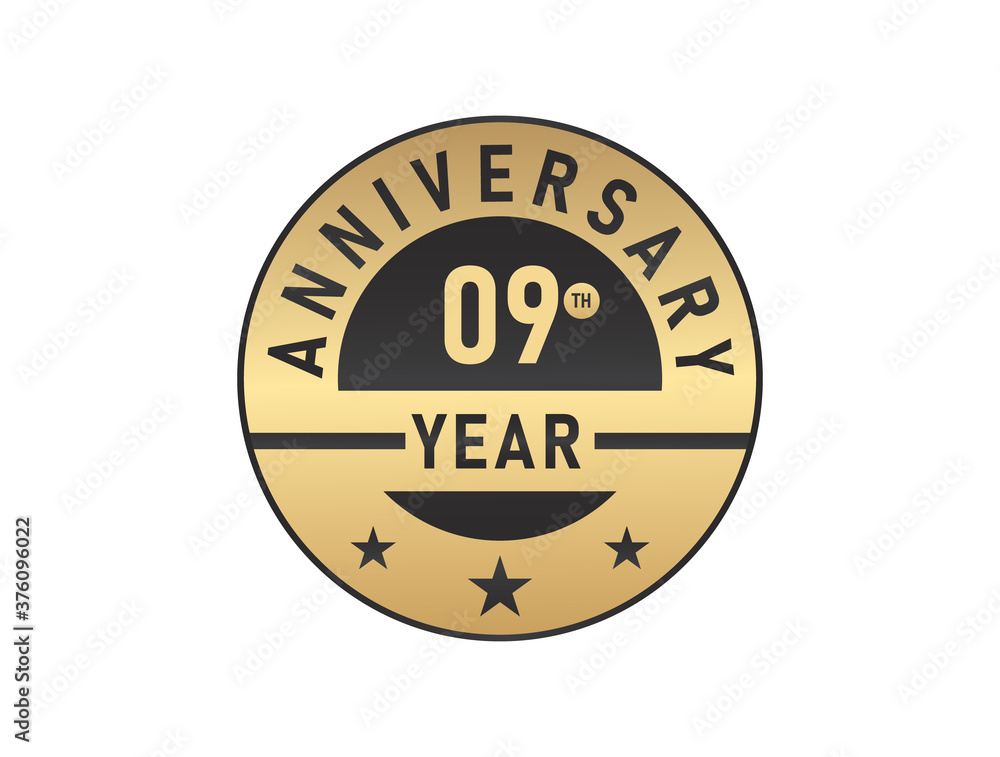 09 years anniversary image vector logotype 