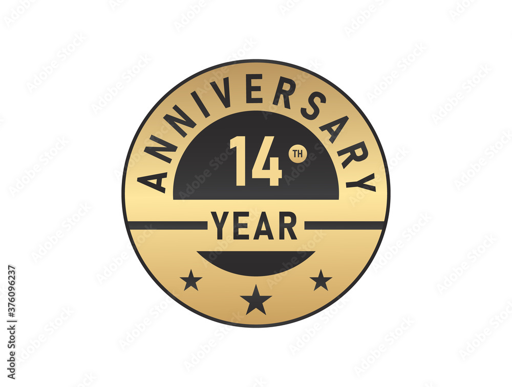 14 years anniversary image vector logotype 